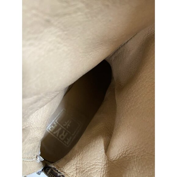 Frye Leather Harness Melissa Boots Women Sz 6.5 Brown Round Toe - Picture 8 of 13